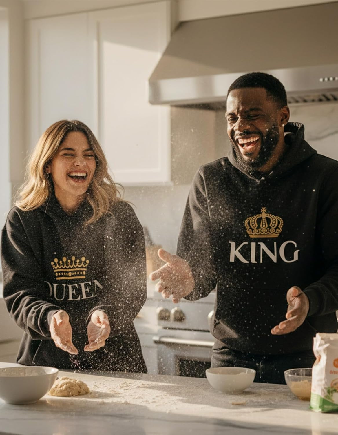 King & Queen Matching Pullover Hoodies 