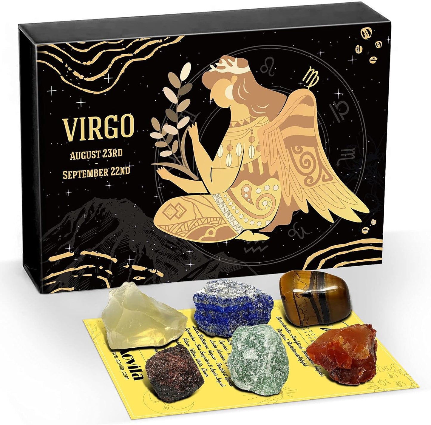 Aovila Cancer Gifts: Tea Light Holder Candle Holder Crystals Birthstones Gift Box Set Zodiac Astrology Gifts for Women, Mum, Best Friends