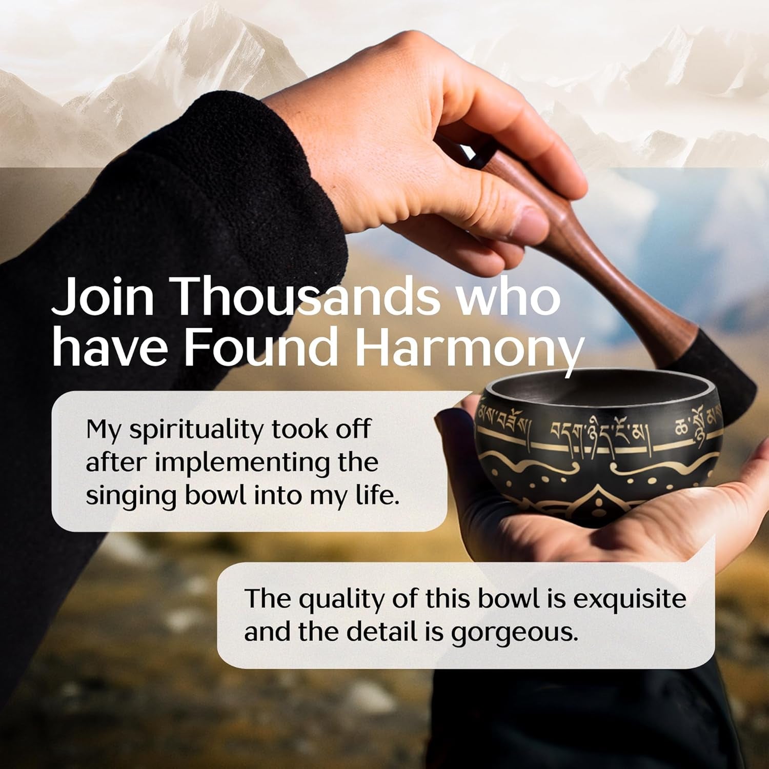 Silent Mind Tibetan Singing Bowl Set – Easy to Play & Beginner Friendly Meditation Bowl with Cushion, Mallet & Case | Stress Relief & Mindfulness | Gift-Ready