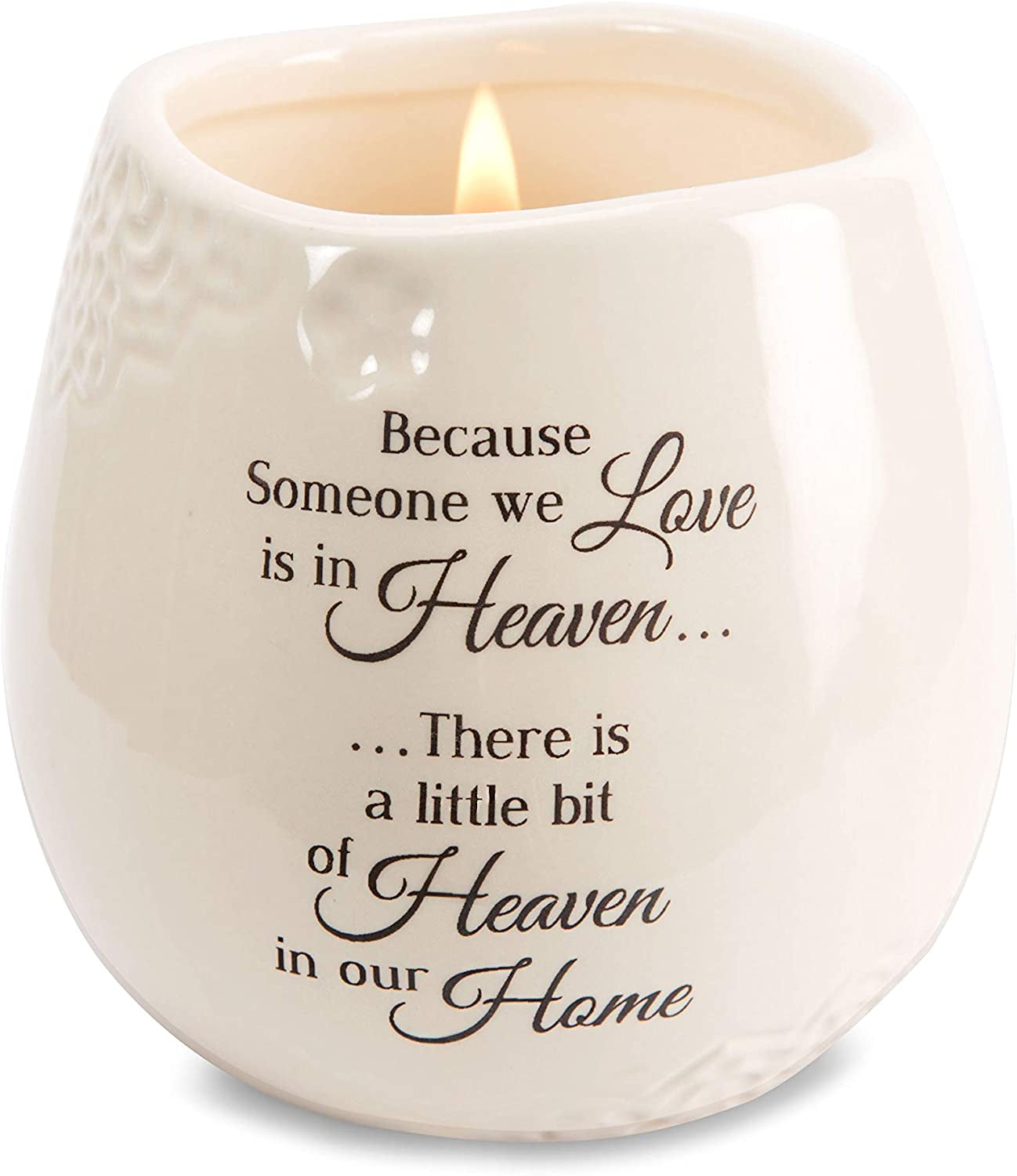 Pavilion Gift Company Ceramic Soy Candle Bundle - in Memory and Forever in My Heart Designs (2 Items)