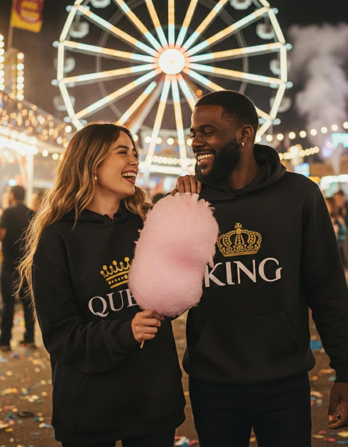 King & Queen Matching Pullover Hoodies 
